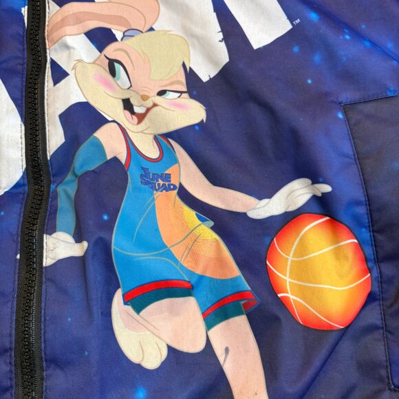 Members Only x Space Jam Tune Squad Puffer Jacket Mens S Faux Fur - Picture 6 of 11